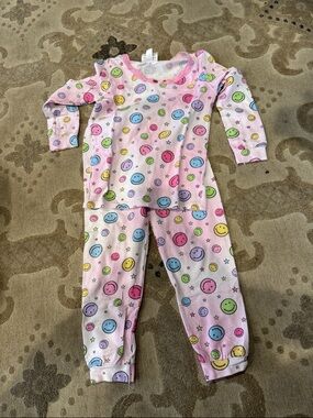 ESME Pink Smiley Face Toddler Pajama Top